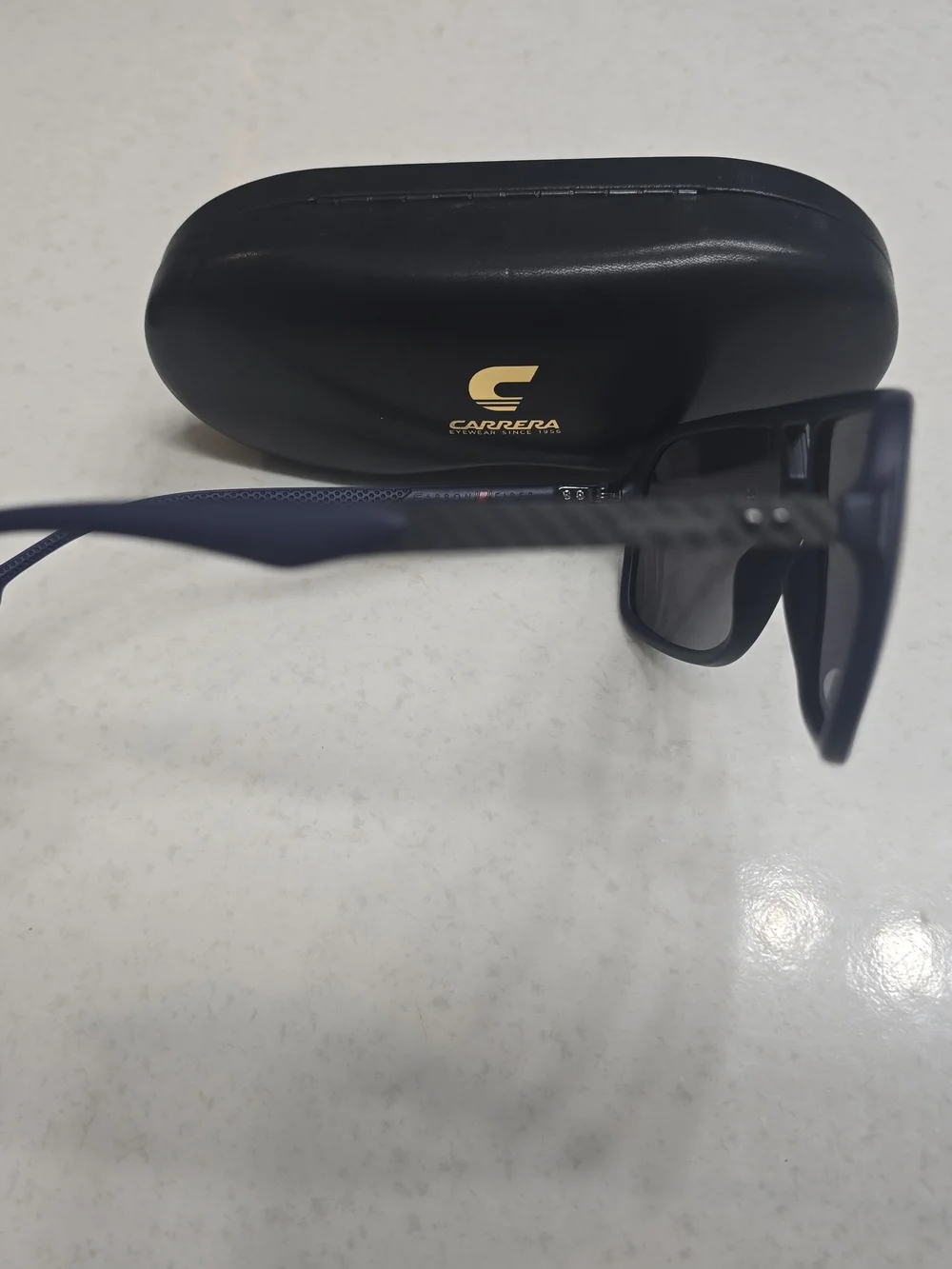 Carrera Matte Navy Blue Sunglasses with Tinted Lenses - Picture 3 of 7